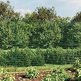 IKAYAA Maschendrahtzaun mit Bodenflansch, Gartenzaun, Garten Zaun Für Draußen, Grün...