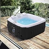 Arebos Aufblasbarer Spa Pool | für drinnen und draußen | Whirlpool 4 Personen |...