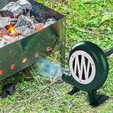 Handkurbel Schmiede Schmiedegebläse - Manuelles BBQ-Luftgebläse, Eisengetriebe Popcorn...