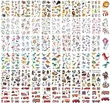 KIHONI 650 Stück Tattoo Kinder Mädchen Jungen 60 Blätt Temporäre Tattoos Kinder Tattoo...