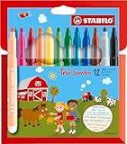 STABILO - Dicker Filzstift - Trio Jumbo - 12er Pack - 12