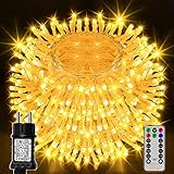 Ollny Lichterkette außen 40M 400 LED, Weihnachtsbeleuchtung außen 8 Modi mit...