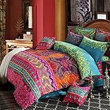 Omela Bettwäsche Boho 135x200 2 Teilig Exotisch Indisch Design Bohemian Bettbezug mit...