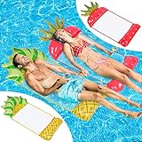 Ltteaoy 2 Stück Aufblasbare Wasserhängematte, 4 in 1 Tragbarer Pool...