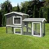 Miweba MyAnimal Hasenstall MH-03 | Kaninchenstall mit Freilaufgehege - Hasenkäfig -...