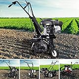 BRAST® Motorhacke Gartenfräse Benzin | 1,9kW(2,6PS)-5,15kW(7PS) | 25-85cm...