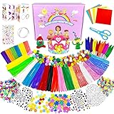 Bastelset Kinder Bastelkoffer zum Basteln Bastelbedarf Material Set mit DIY...