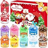 Slime Adventskalender 2025 Kinder, Adventskalender Schleim Set Fluffy Slime Kit,...