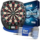 DartPro [DAS ORIGINAL] - Elektronische Dartscheibe Profi - Dartboard mit 6 Darts [kabellos...