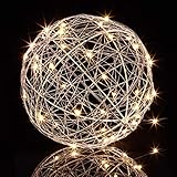 Relaxdays LED Dekokugel, batteriebetrieben, zum Hinhängen & Hinstellen, extra...