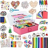 LOORUNX Bastelset Kinder 2200+Pcs Kunst und DIY Handwerk für Kinder, Basteln...