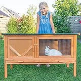 zooprinz kompaktes Kleintierhaus, Hasenstall mit klappbarem Dach – perfekt...