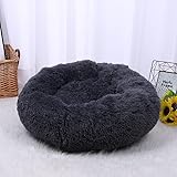 LuckyZoo77 Flauschiges Hundebett Rund 50 cm – Weiches Donut Katzenbett für kleine...