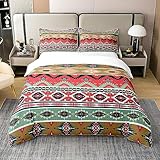 Southwestern Bettbezug aus 100 % Baumwolle, für Doppelbett, Bohemian-geometrisches...