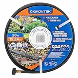GRÜNTEK Tropfschlauch Set, Perlschlauch 15,24 m / 50 ft, Schnell- und 1/2 Zoll...