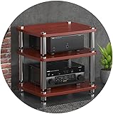 AudioRackStand, 1/2/3/4-lagig, verstellbar, Geräteschrank, stoßdämpfende Füße, für...