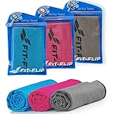 Fit-Flip Kühlhandtuch 3er Set - Cooling Towel und mikrofaser Kühltuch - kühlendes...