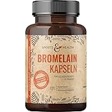 Bromelain Kapseln -3600 F.I.P – 550 mg pro Tagesdosierung – Enzyme aus Ananas -...