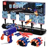 Lehoo Castle Zielscheibe mit Spielzeug Pistole für Nerf, Zielscheibe Elektrisch...