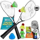 Rush Racket Set RS3 Speed Badminton Set 5-teilig (2X Schläger, 5X Federbälle, 1x...