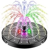 SZMP Solar Springbrunnen 3.5W, Solar Teichpumpe 2025 Upgrade, Eingebaute 2200mAh...