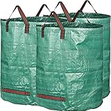 GardenMate 3x 300L Gartensack PROFESSIONAL aus robustem Polypropylen-Gewebe (PP)