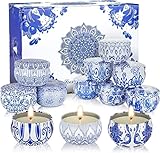 Citronella Outdoor Kerzen, 12 Stück 2,5 Unzen Lemonella Kerzen Natürliches Sojawachs...