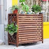 ILETD Klimaanlagen Abdeckung,Blumenständer Klimaanlagenzaun,Verkleidung aus Massivholz...