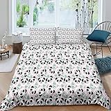 GENBAK Cute Panda Kids Fun 3D Bettwäsche Set entzückendes Tier Mikrofaser 3 Teilig...