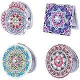 Socueny Spiegelglas DIY Taschenspiegel Diamantmalerei Tragbarer...
