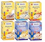 Bebivita Brei Mix 6: Milchbreie Grieß, Frucht, Keks, Kakao, Milchreis m. Apfel...