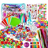 Yojoloin 1800+PCS Bastelset Kinder Bastelkoffer ab 5 6 7 8 Jahre,DIY Kunst...