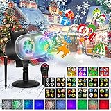 2022 Weihnachten LED Projektorlampe, 16 Muster Projektor Lichter mit Fernsteuerung,...
