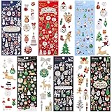 Naler 6 x Weihnachtsstickers Glitzer Weihnachten Stickers für Dekoration...
