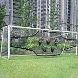 TUODENG Fußballtor Set mit Torwand, Fußball Torwandnetz mit 9 Schusslöchern, Fußball...