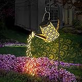 DeepDream Solar Gießkanne Lichterkette Aussen, LED Außen Solarlampen Wasserdicht...