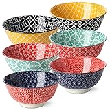 DOWAN Müslischalen 6er Set, 680 ml Müsli Schüssel, Φ 15,2 cm Müslischüsseln Bunt...