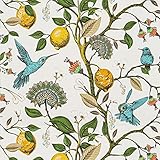 VaryPaper Tapete Blumen Gelb Zitrone Fototapete Selbstklebend Blumentapete Vintage Tapete...