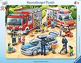 Ravensburger Kinderpuzzle - 06144 Spannende Berufe - Rahmenpuzzle für Kinder ab 4 Jahren,...