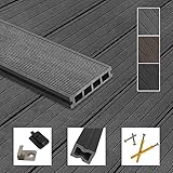 Montafox WPC Terrassendielen Dielen Komplettset Hohlkammerdiele Komplettbausatz...