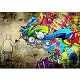 Runa Art Fototapete Graffiti Streetart 352 x 250 cm Vlies Tapeten XXL Moderne Wandtapete...