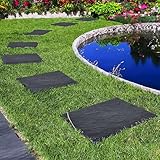 Nicoman Marmoreffekt, quadratisch, Stomp-Stein, recyceltes Gummi, strapazierfähig, für...