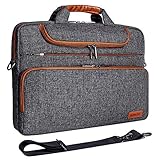 DOMISO 17 Zoll Wasserdicht Laptop Tasche Aktentasche Herren Schultertasche Notebooktasche...