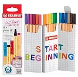 STABILO Fineliner point 88-18er Zick-Zack-Tischset - 18 Farben
