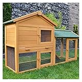 zooprinz Kaninchenstall Hasenstall Haupthaus mit Kuschelplatz für ihre Hasen - unten viel...
