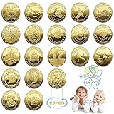 SKJJL Zahnfee Münze Gold, 20 Stück Zahnfee Münzen, Zahnfee Geschenke Mädchen Jungen,...