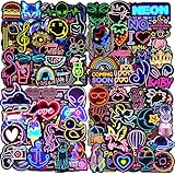 Aufkleber 200 Stück Neon Sticker Set Wasserfeste Vinyl Sticker Decals Coole...