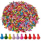 MengH-SHOP Mini Brads Runde Metall Brads Papierverschlüsse Musterbeutelklammern...