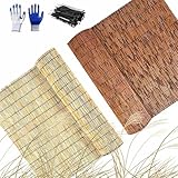 Schilfrohrmatte Natur Schilfmatte Sichtschutz Sonnenschutz Weidenmatte Für Gartenzaun,...