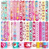 Seamart Schnapparmband Kinder, 24Pcs Valentinstag Klatscharmband,...